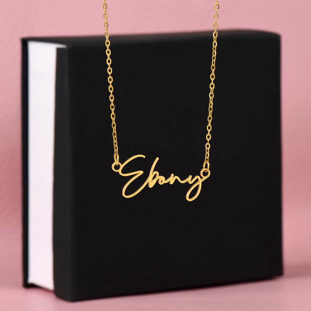 Elegant Signature-Style Name Necklace
