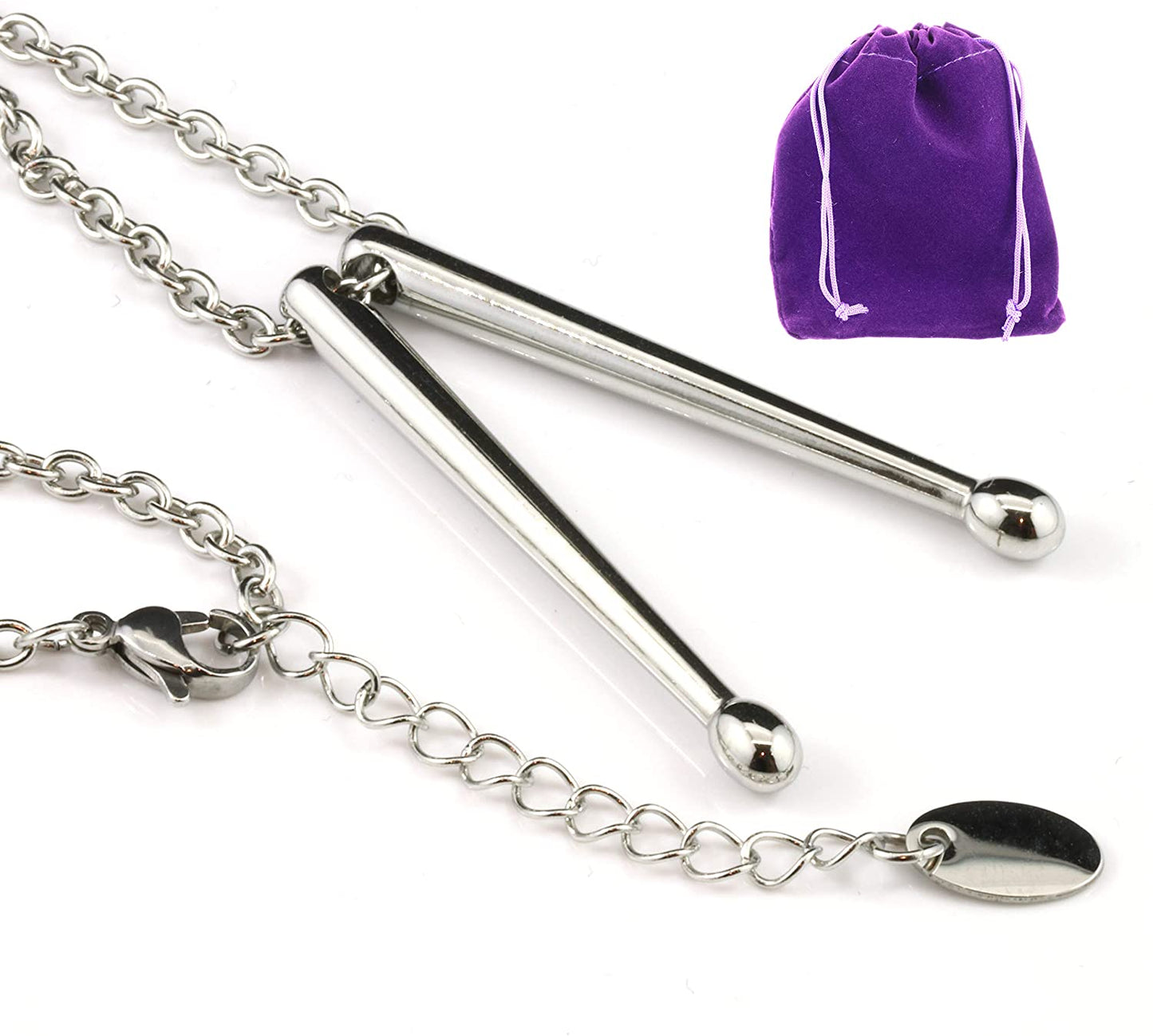 Drumstick Necklace for Men | Drummer Gifts Women Stainless Steel Pendant Necklace Charm Jewelry-0