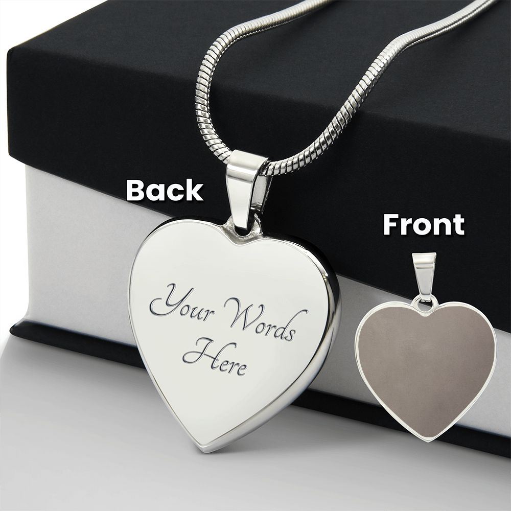 Engraved Heart Necklace - Perfect gift for your special love- personalized by you!