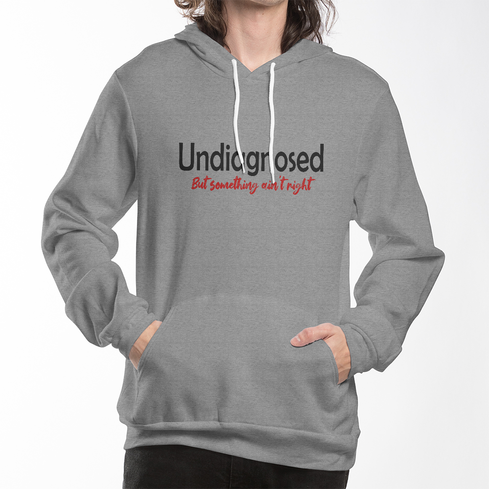 Novelty Hoodie - Undiagnosed but something ain't right - Funny - High Quality