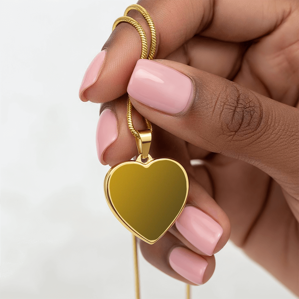 Engraved Heart Necklace - Perfect gift for your special love- personalized by you!