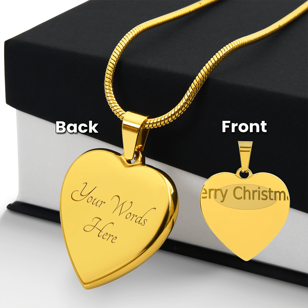 Engraved Heart Necklace - Perfect gift for your special love- personalized by you!