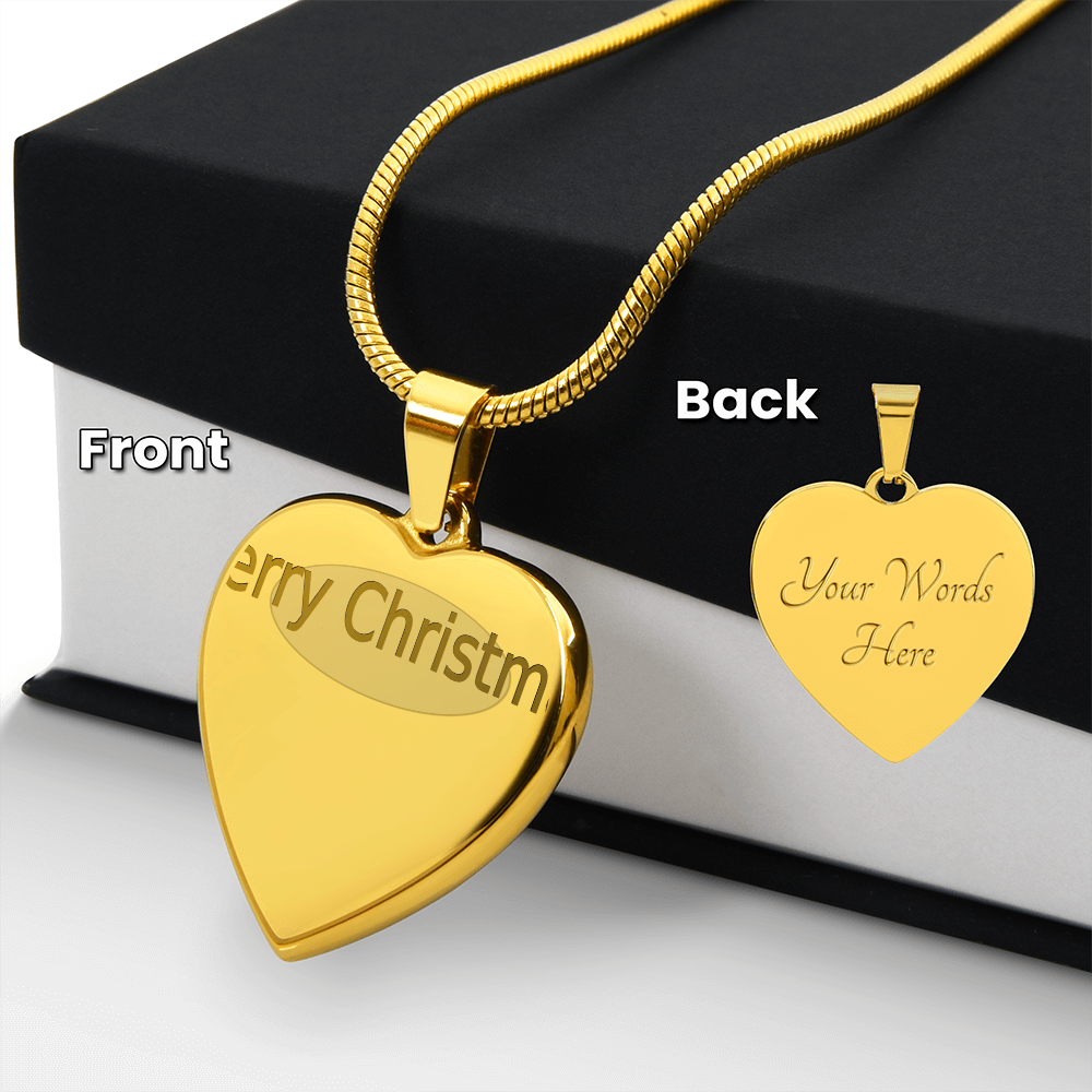 Engraved Heart Necklace - Perfect gift for your special love- personalized by you!