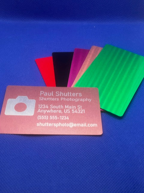 Aluminum Business Cards